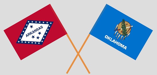 Arkansas Oklahoma Flags