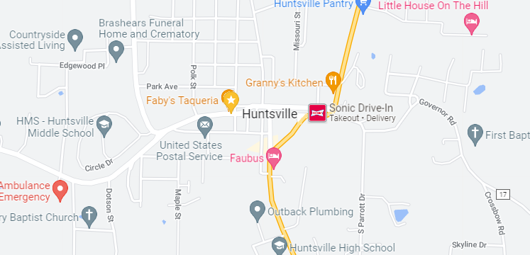 Huntsville Arkansas Map